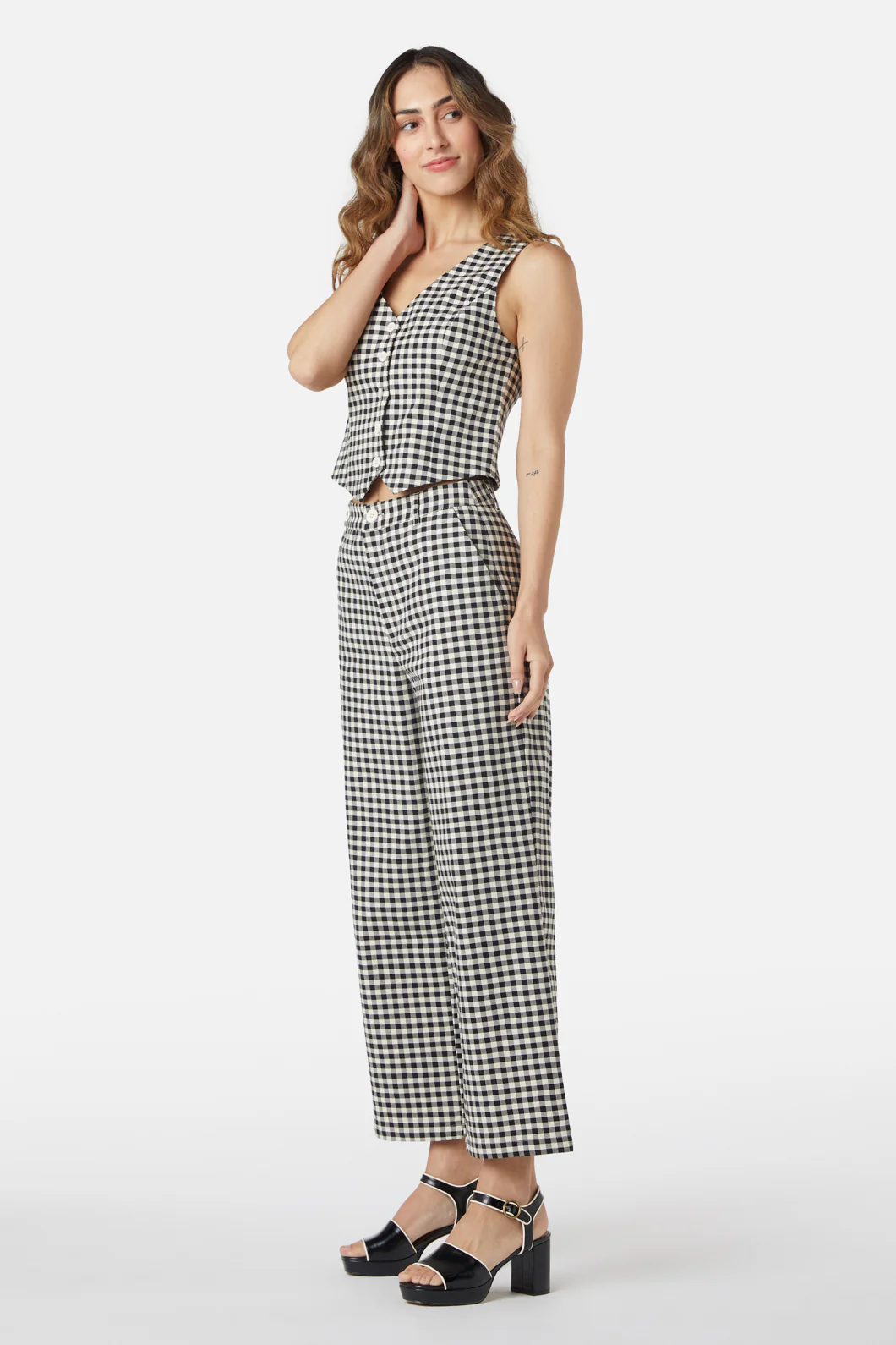 Callie Check Vest - Image 9