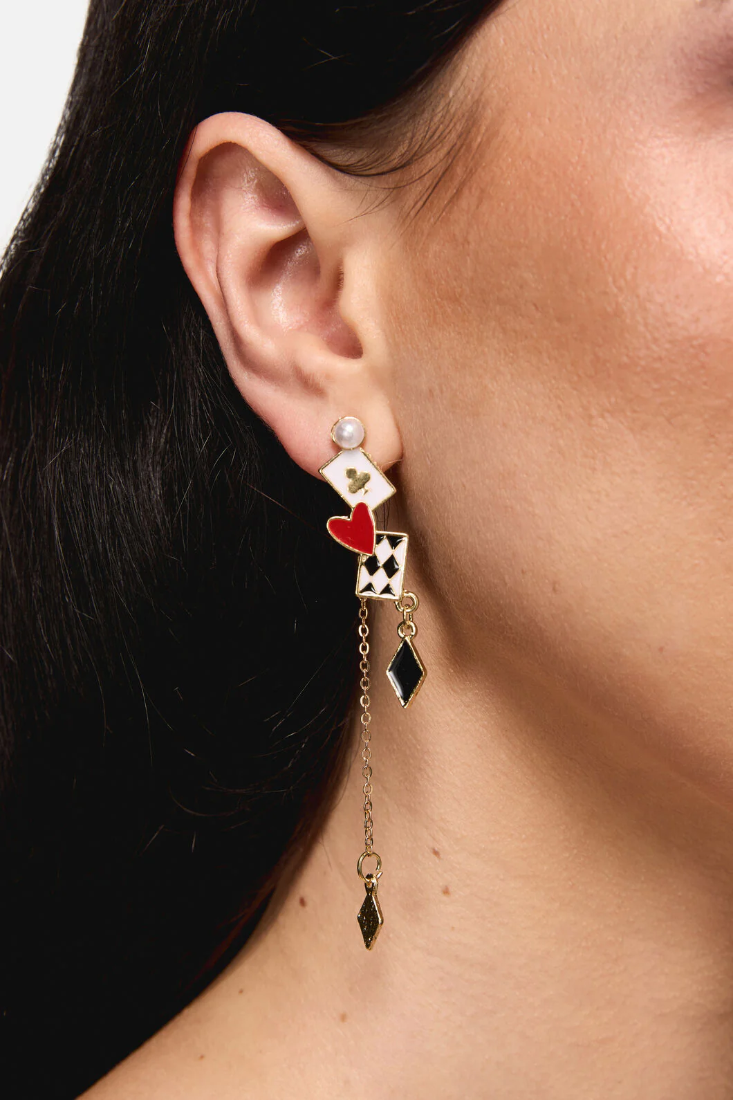 Card Game Drop Earrings - Image 2