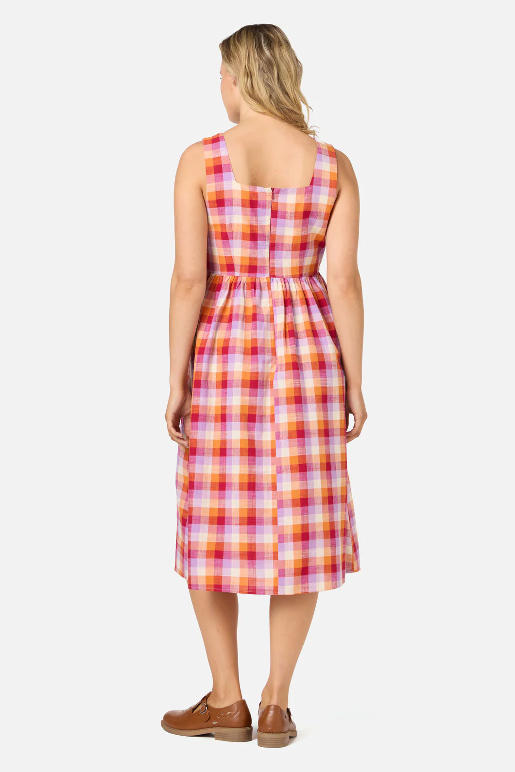 Cassie Check Midi Dress - Image 7