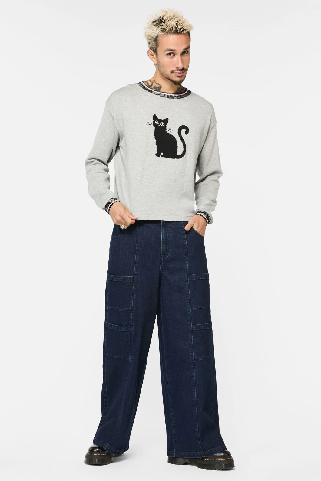 Catkins Varsity Knit Jumper - Image 2