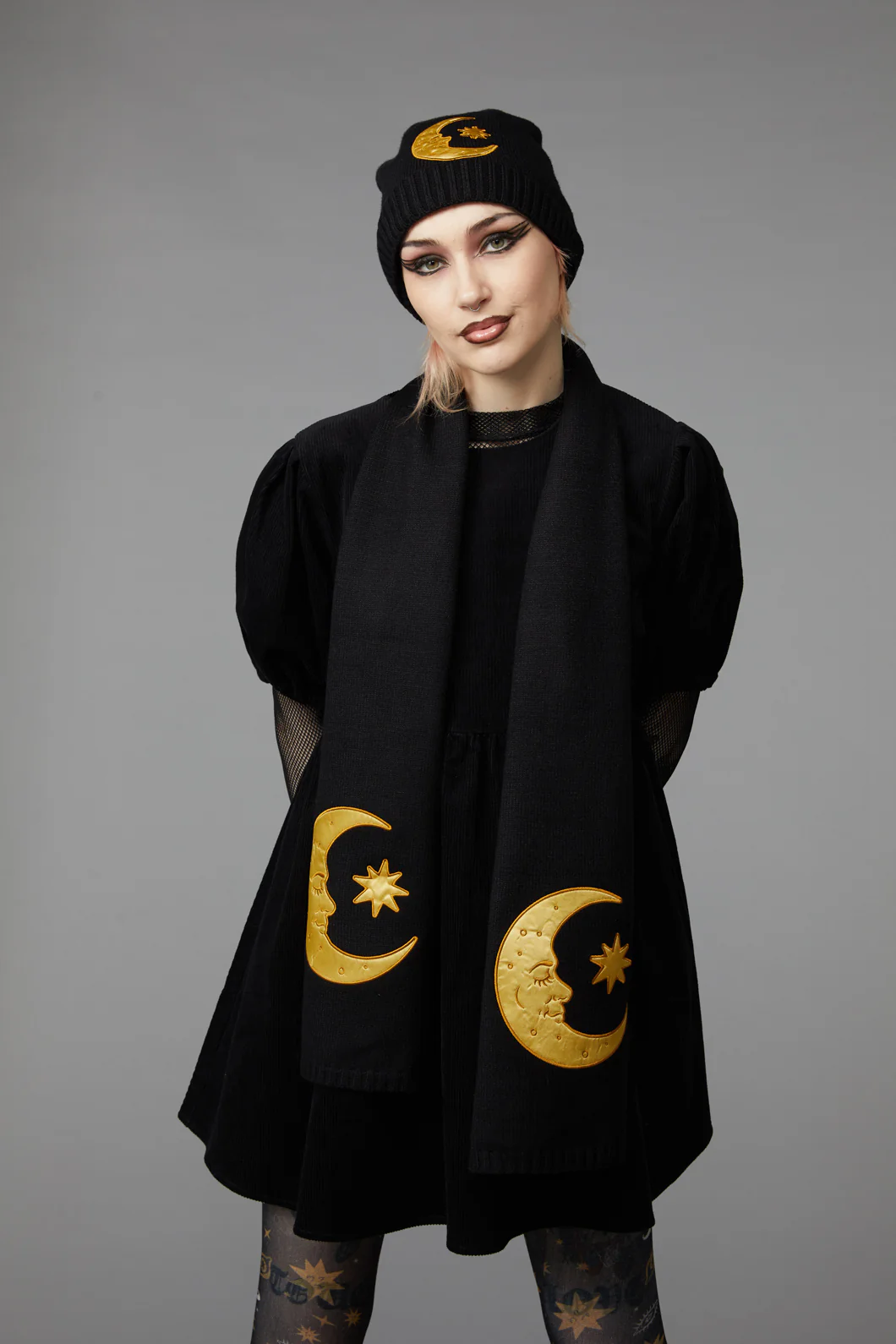 Celestial Applique Knit Scarf - Image 2