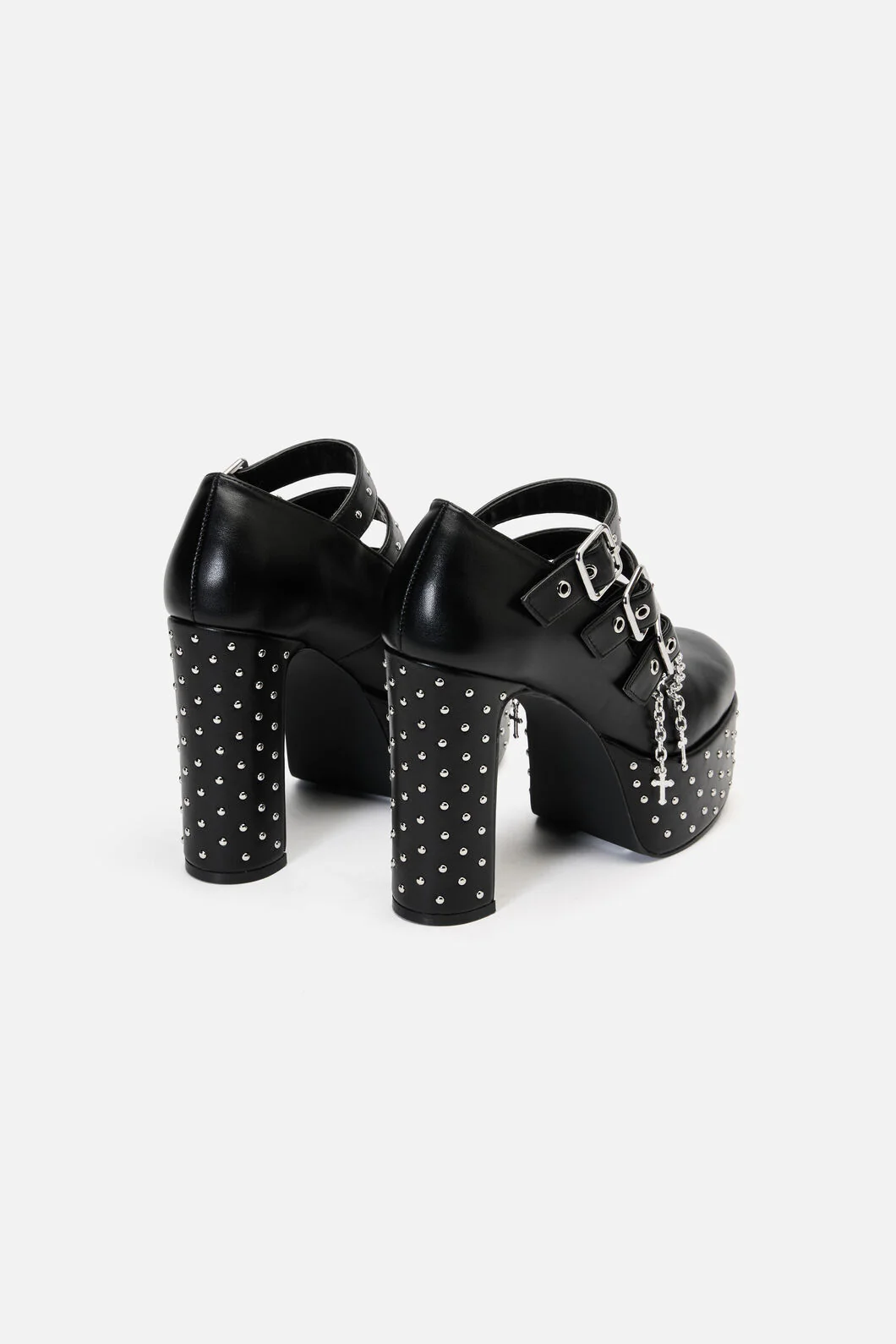 Chain Cross Studded Mary Janes - Image 4
