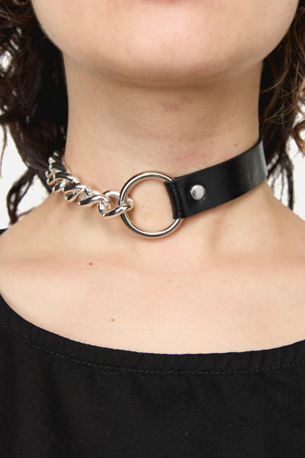 Chain PU Ring Choker - Image 2