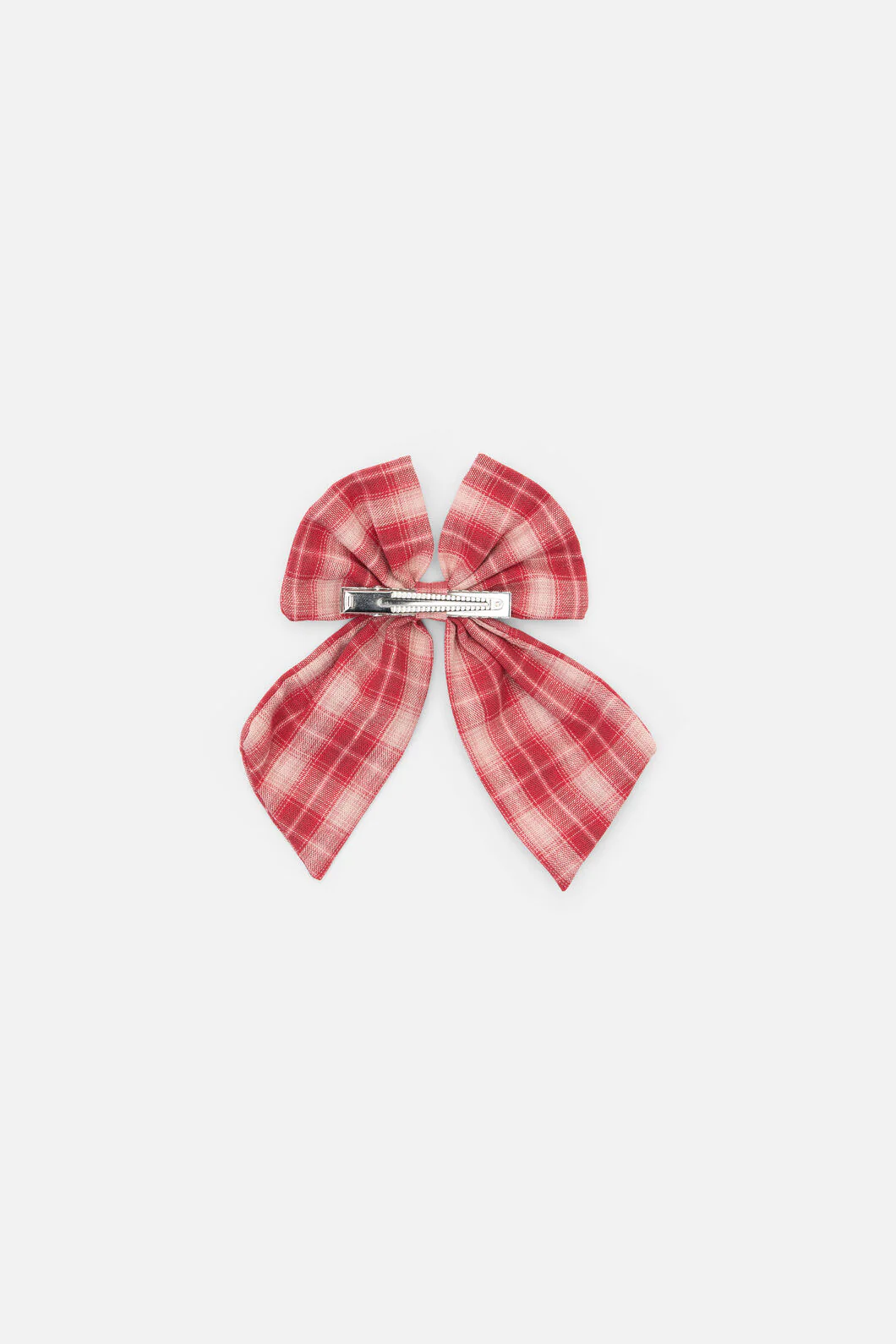 Check Bow Slide Hair Clip - Image 3