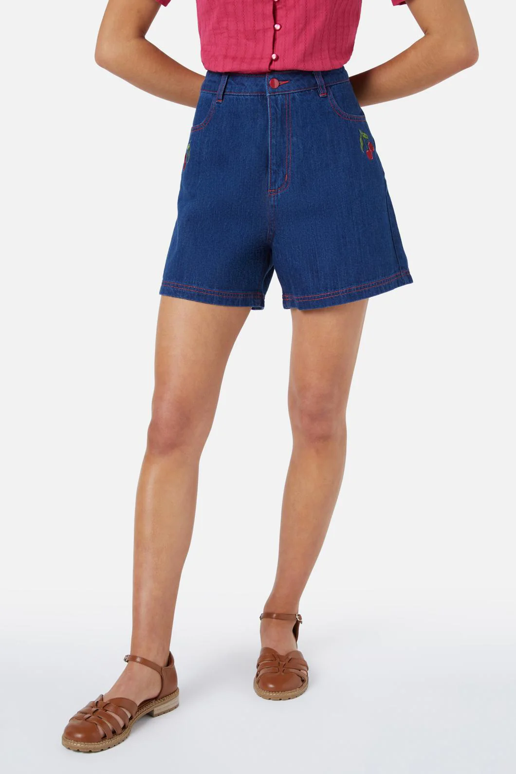 Cherry Emb Short