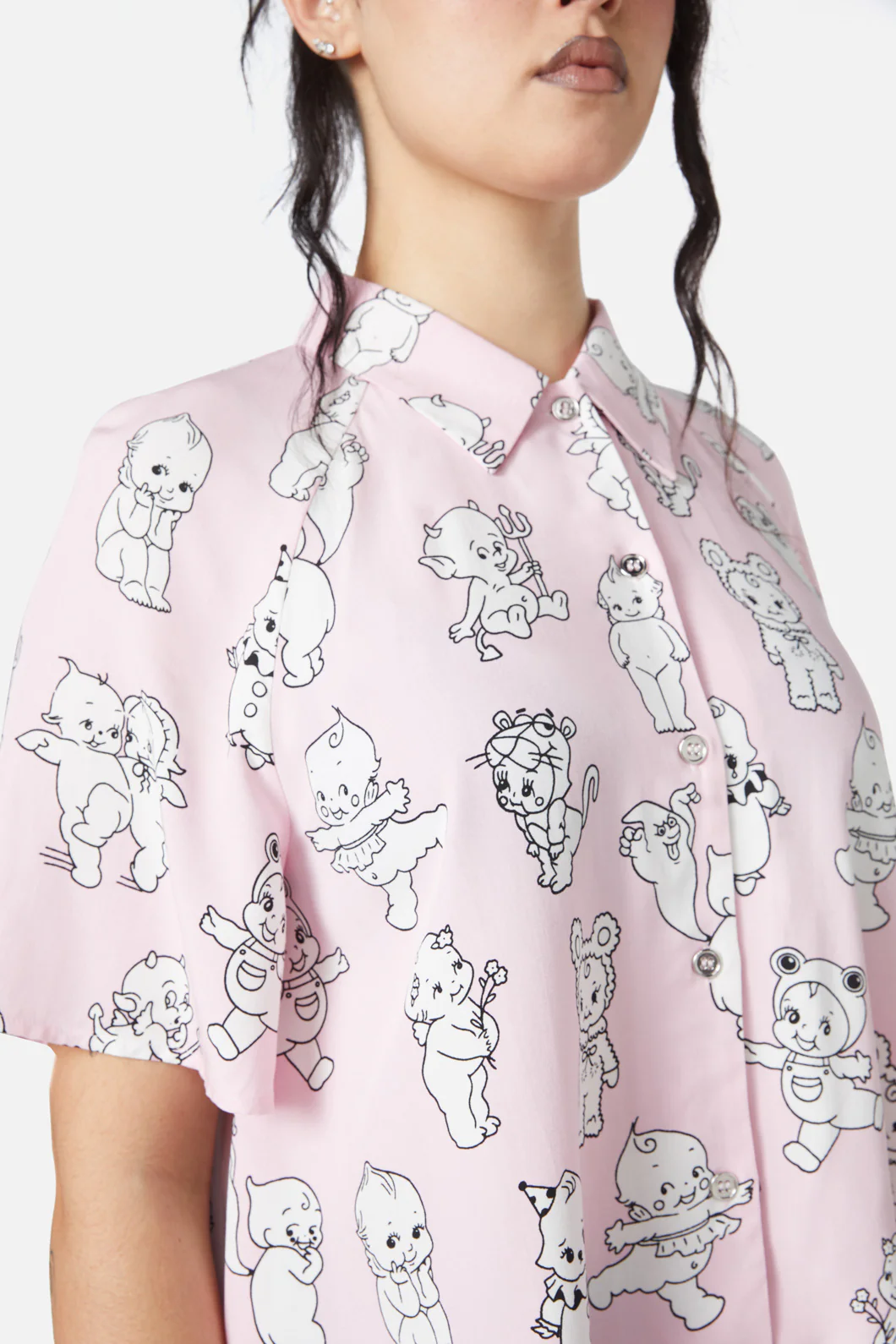 Cherub Face Printed Blouse - Image 5