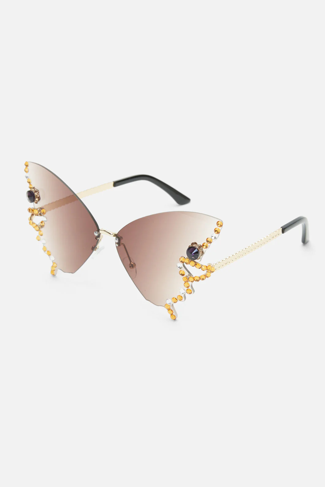 Choc Butterfly Sparkle Sunglasses - Image 2