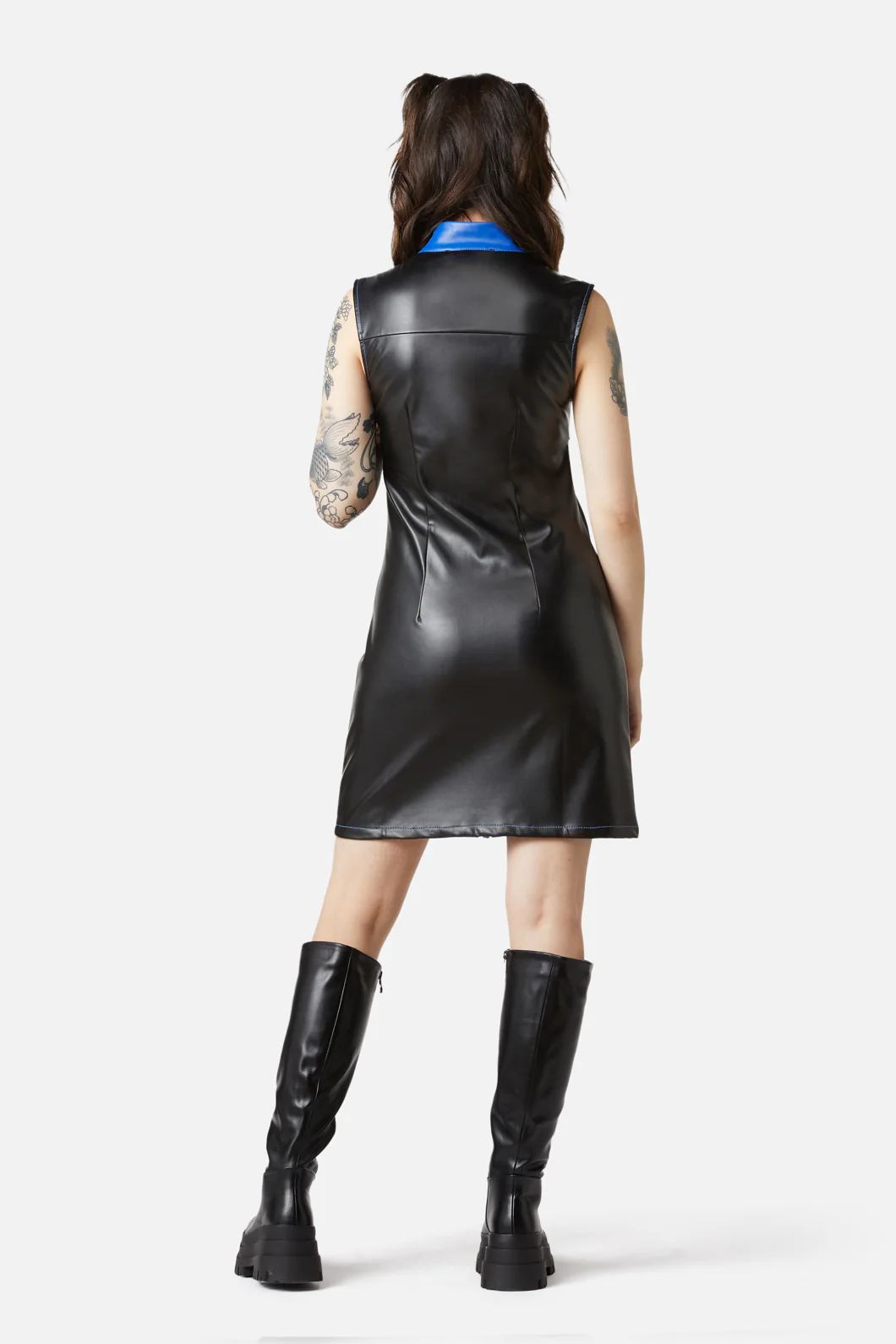 Chunky Zip Pu Dress - Image 4