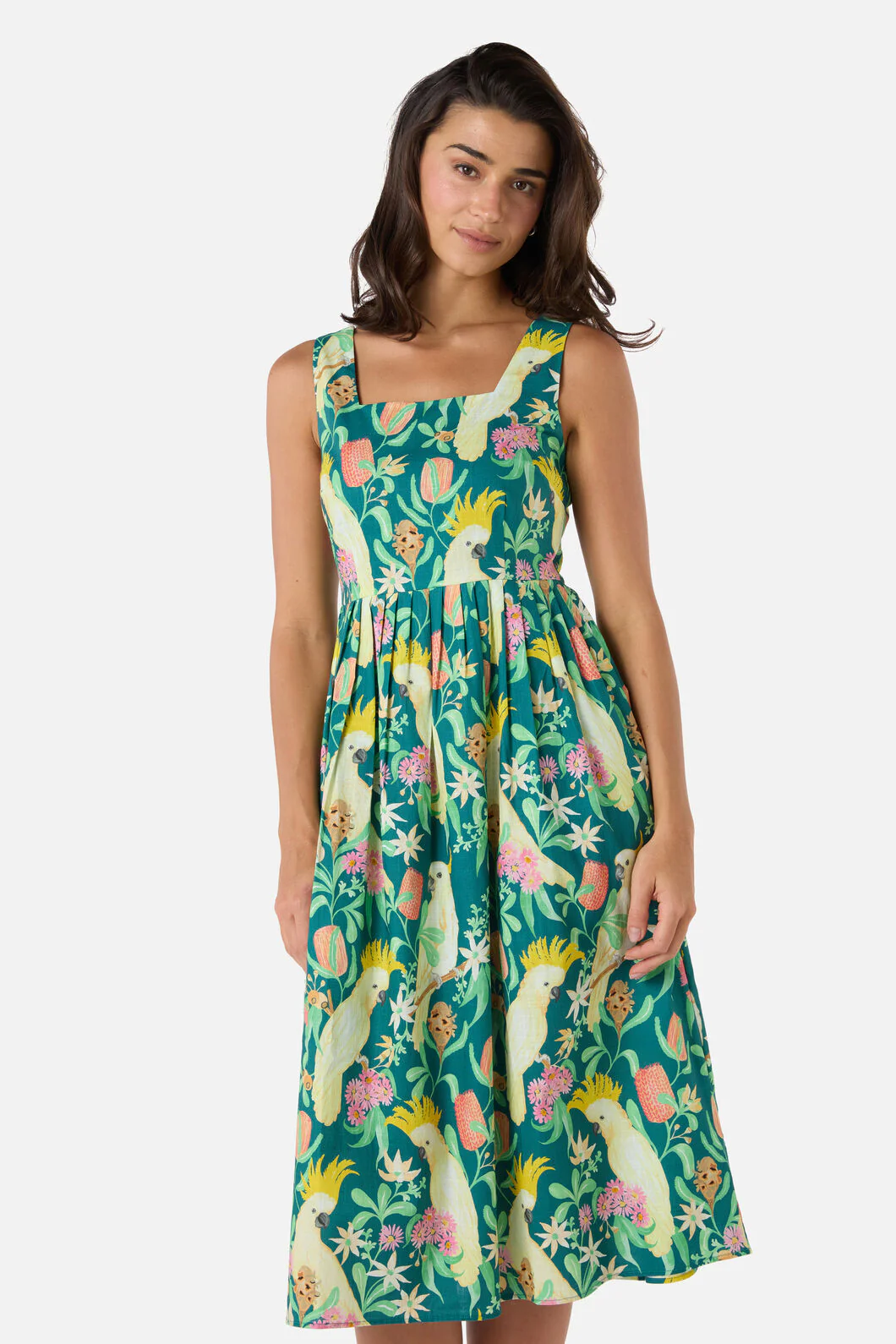 Cockatoo & Flora Midi Dress - Image 4