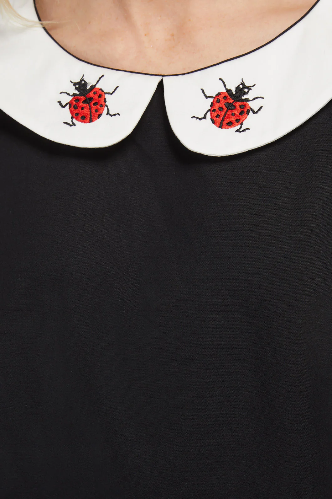 Collar Ladybug Cotton Blouse - Image 5