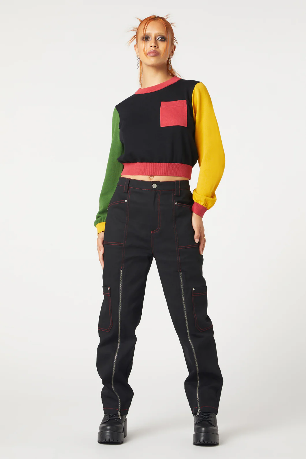 Colourblock Knit Jumper - Image 2