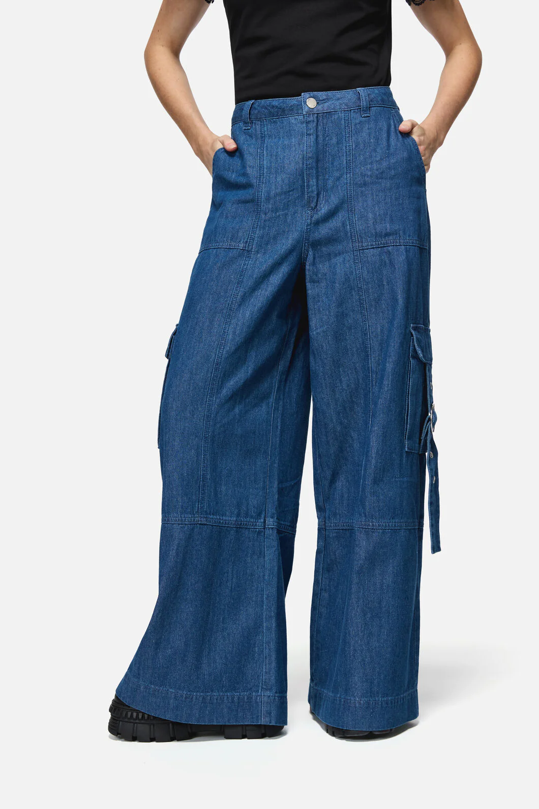 Constance Denim Cargo Jean - Image 4