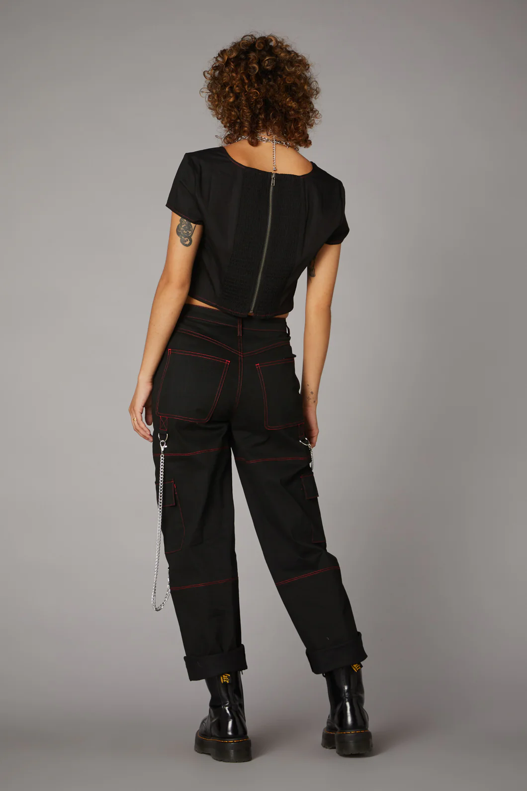 Contrast Stitch Corset Top - Image 4