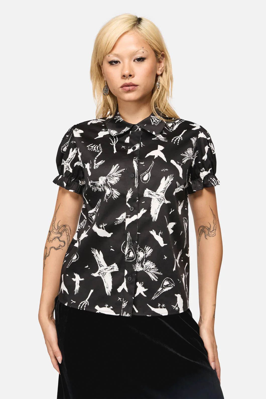Corbeau Print Relaxed Blouse