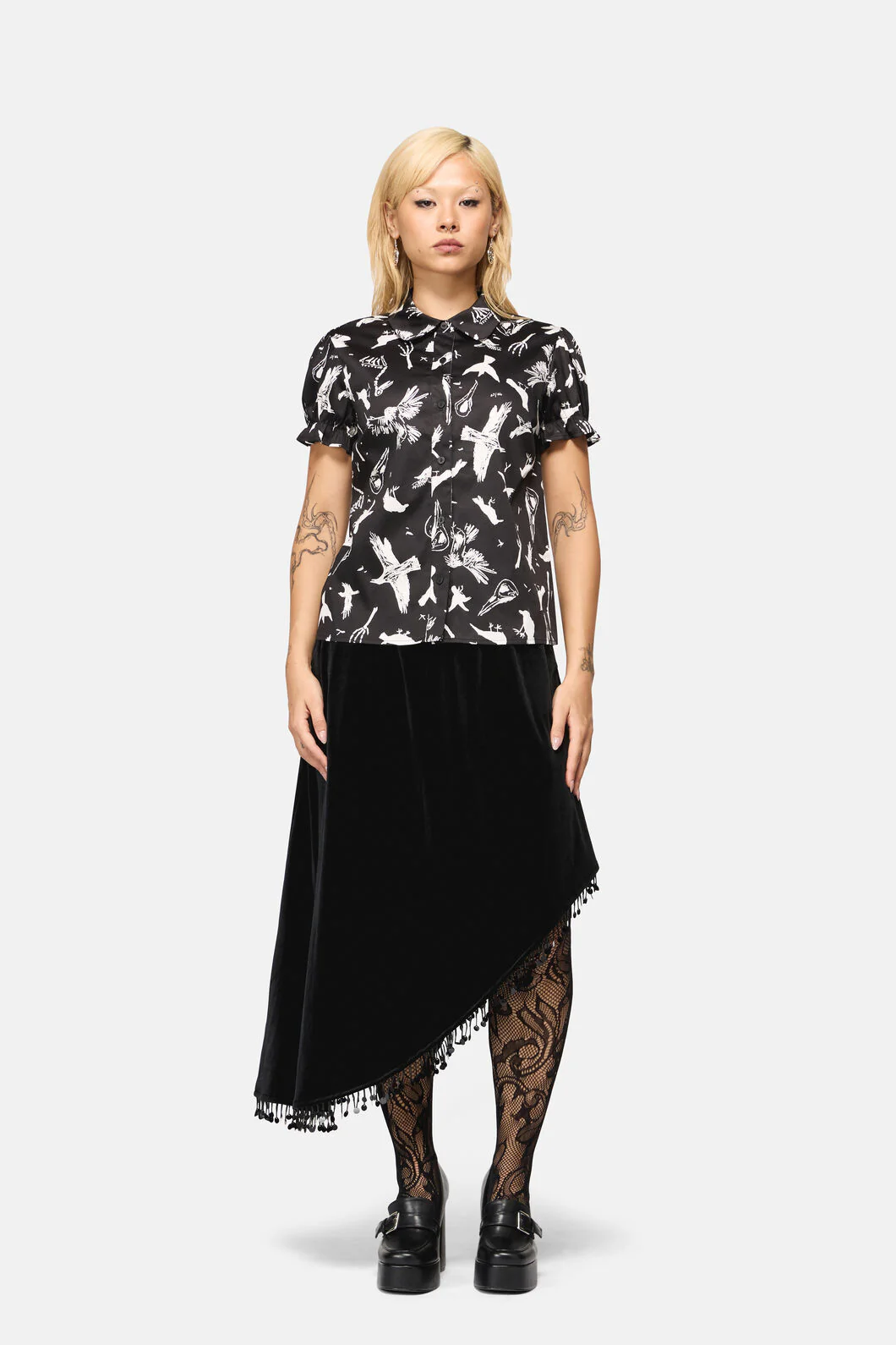 Corbeau Print Relaxed Blouse - Image 4