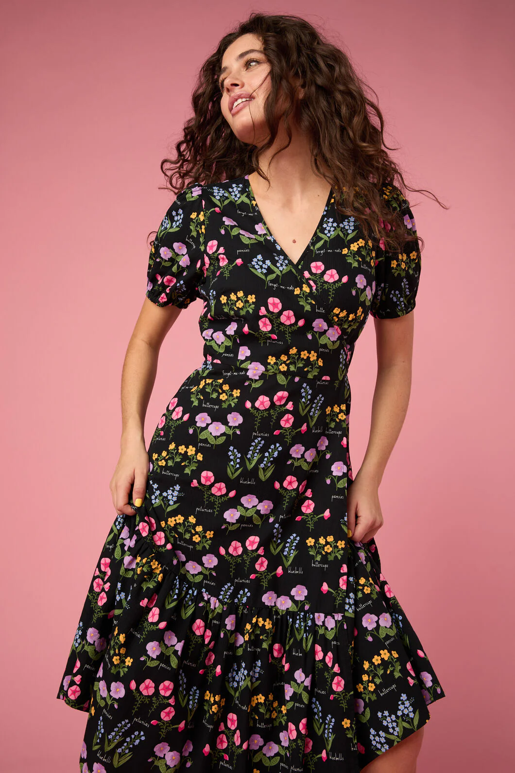 Cottage Garden Midi Wrap Dress - Image 2