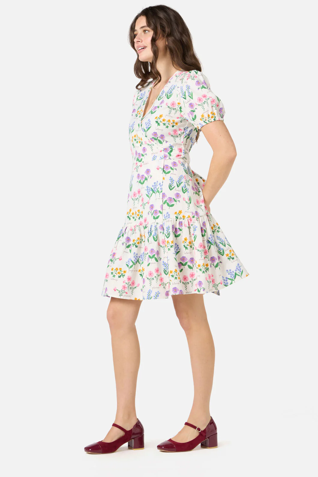 Cottage Garden Mini Wrap Dress - Image 3