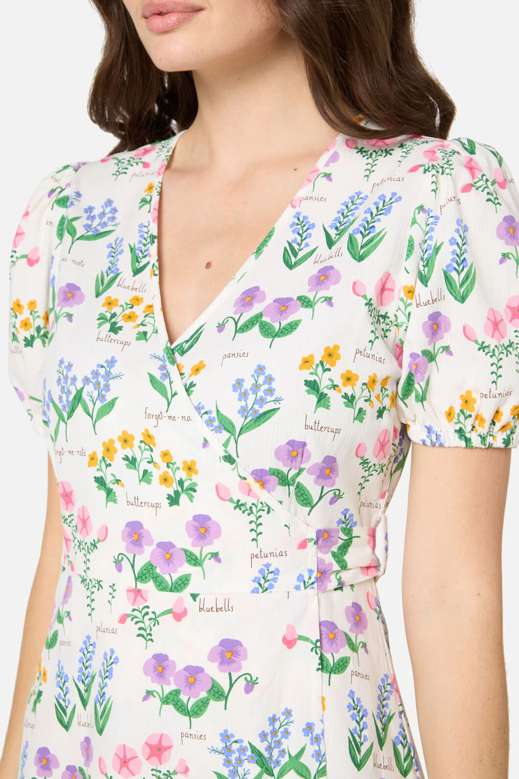 Cottage Garden Mini Wrap Dress - Image 5