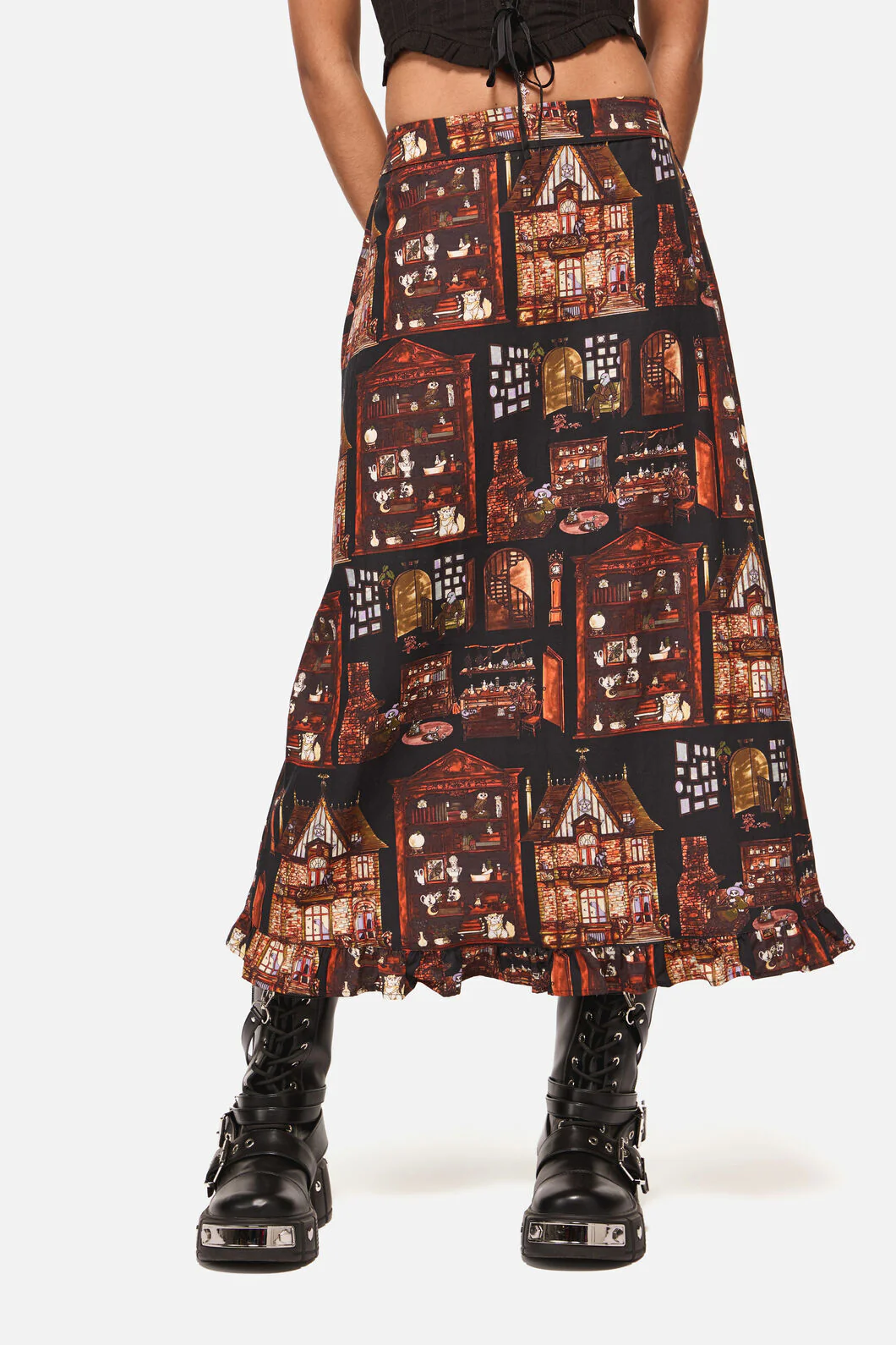 Covenstead Goth Midi Skirt - Image 2