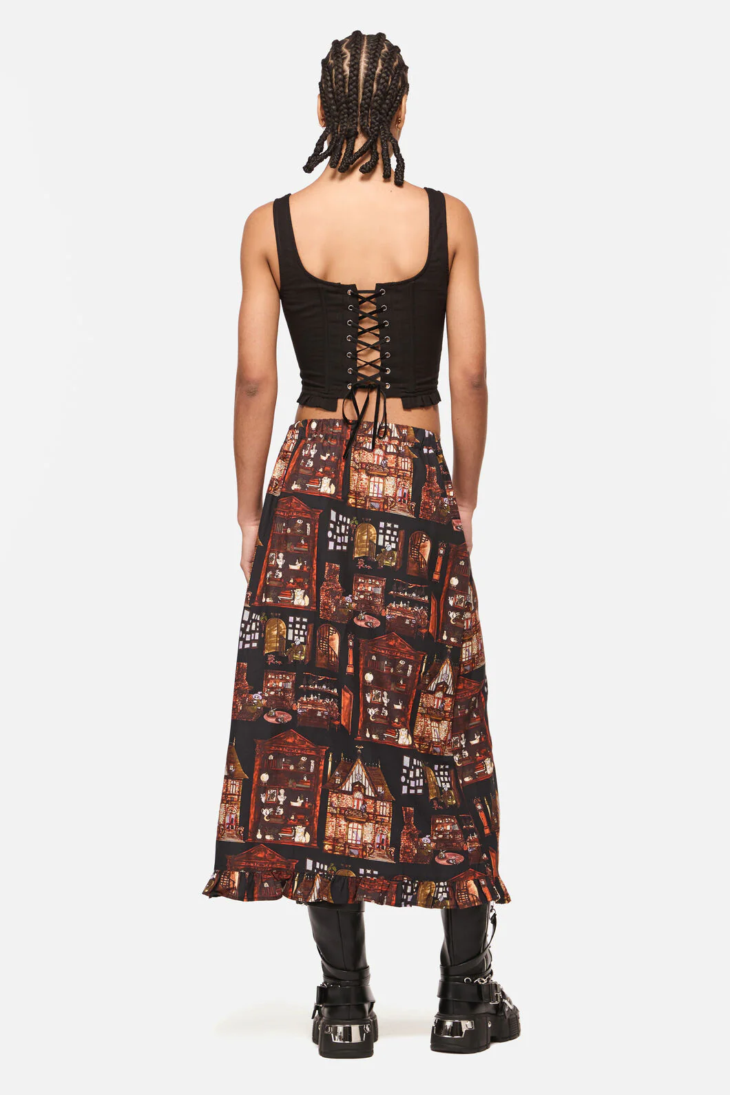 Covenstead Goth Midi Skirt - Image 4