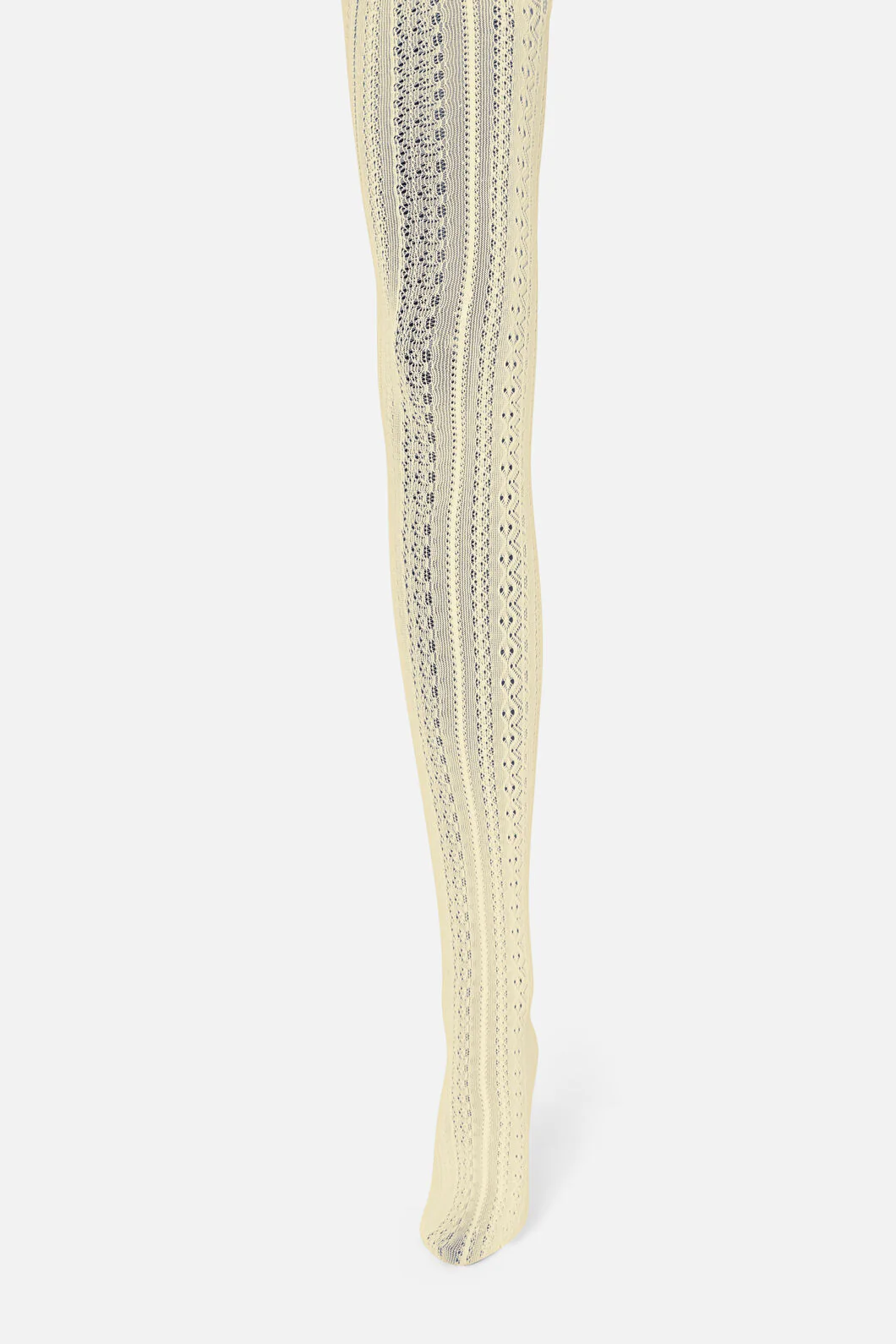 Cream Lacey Tights - Image 2