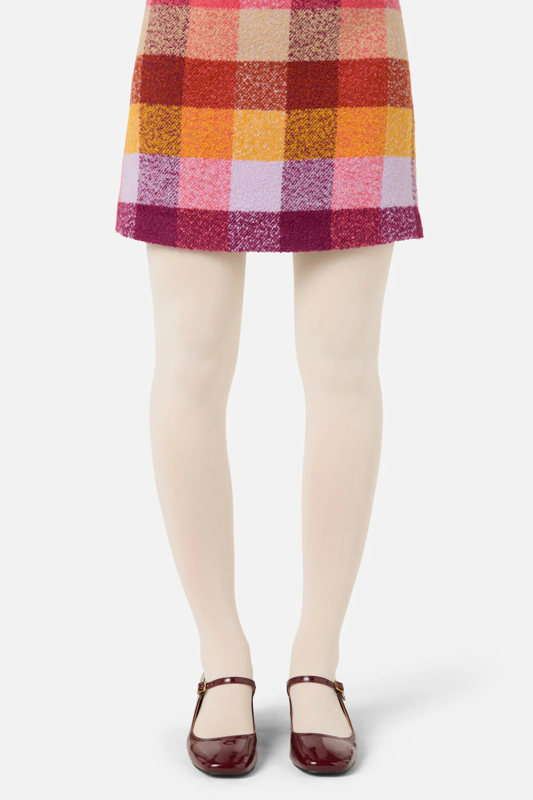 Cream Plain Tights - Image 2