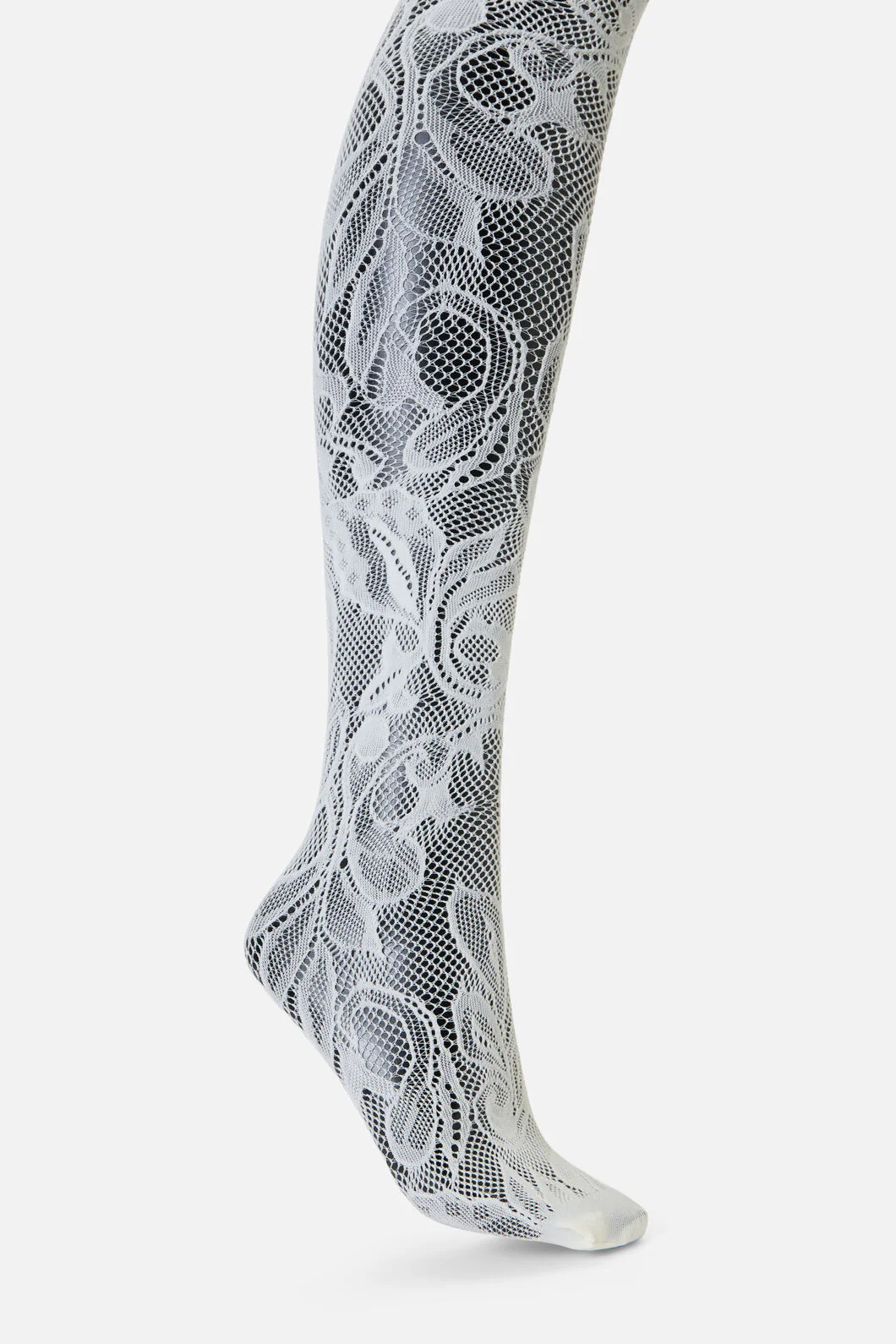 Cream Swirls Fishnet Tights - Image 2