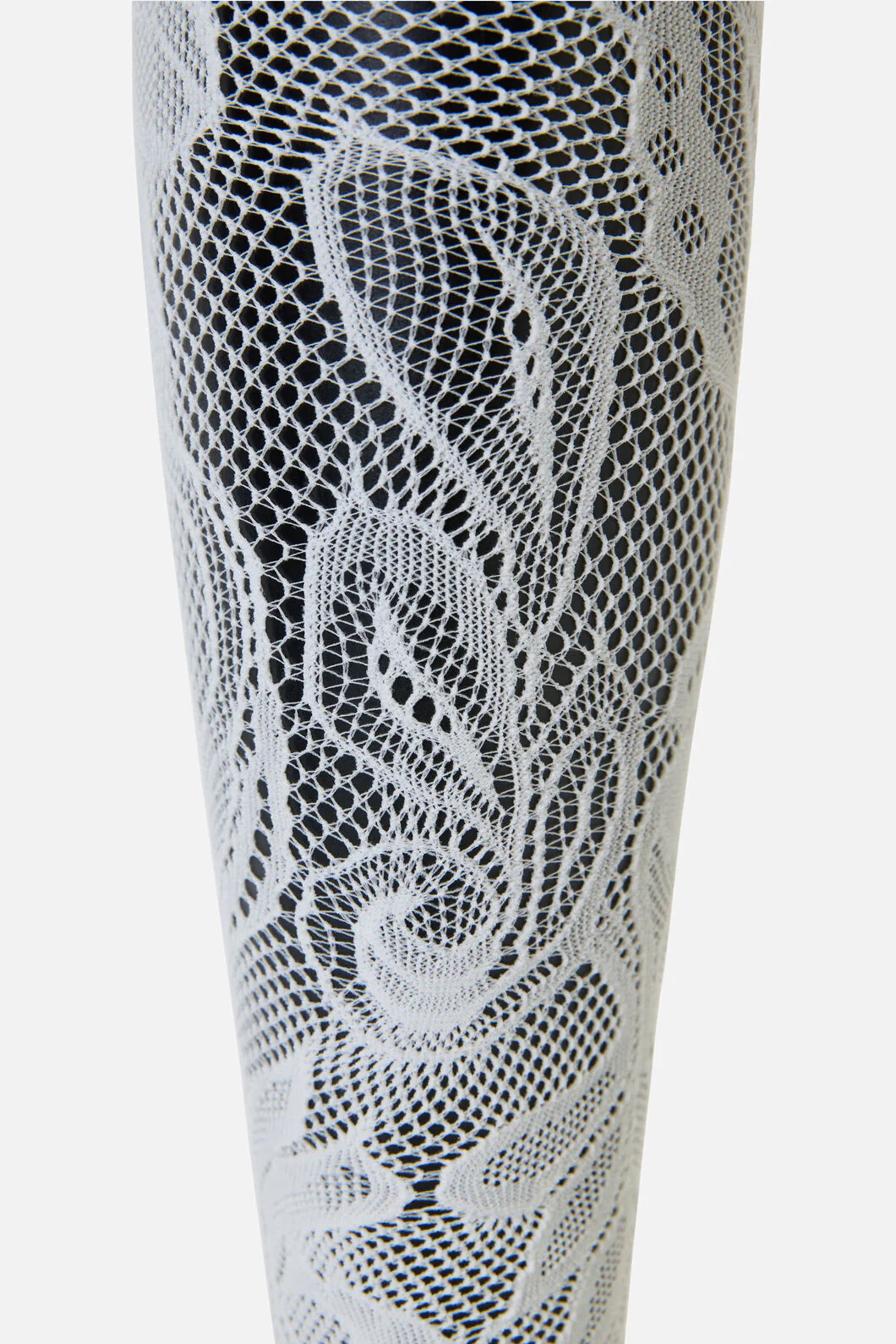 Cream Swirls Fishnet Tights - Image 3