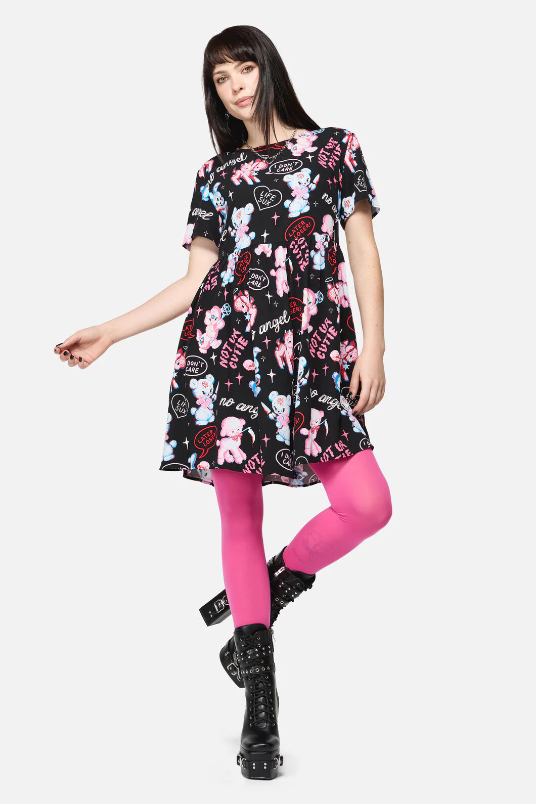 Creeps Goth Babydoll Dress - Image 2