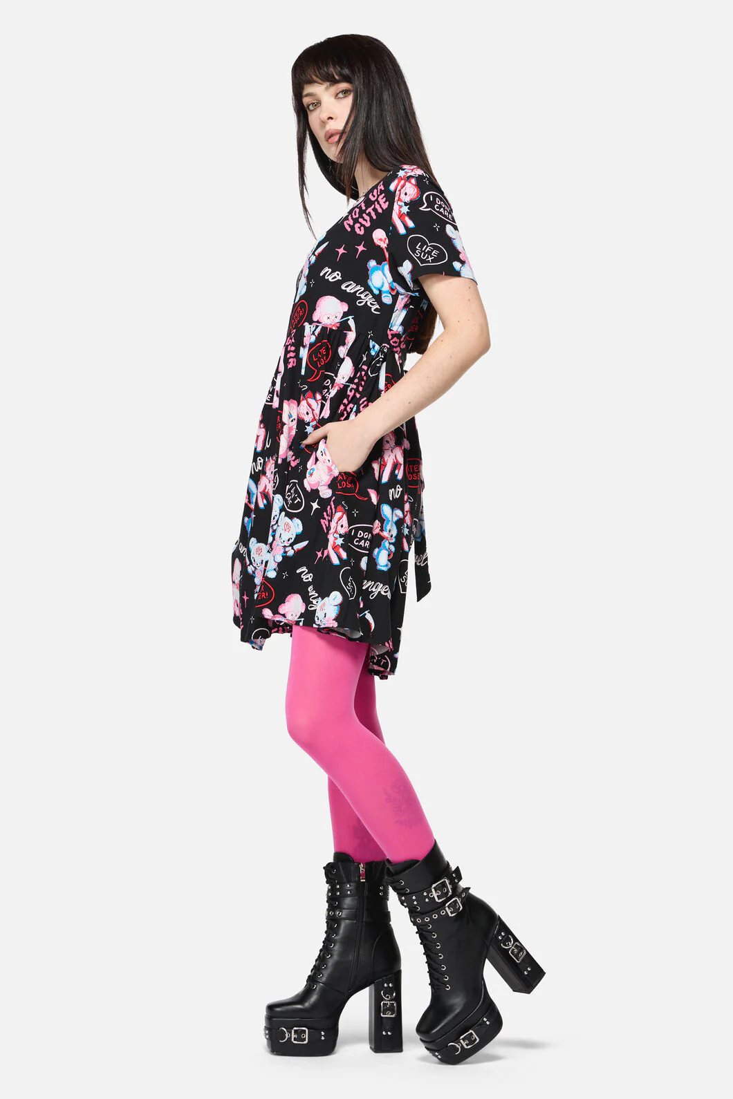 Creeps Goth Babydoll Dress - Image 3