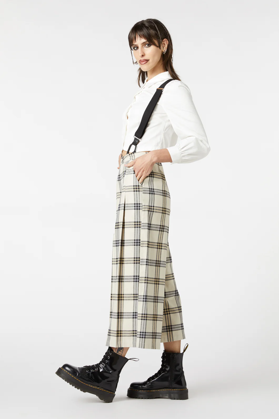Crescent Trtn Pleated Culottes - Image 4