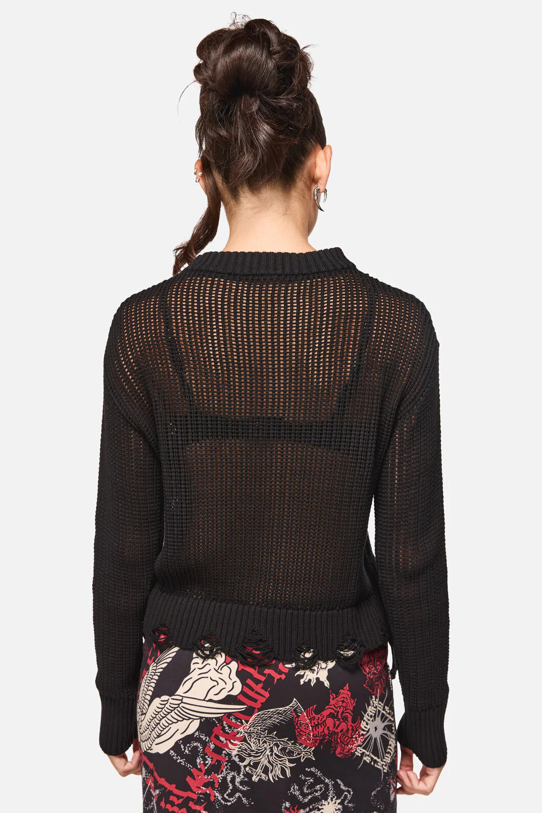 Crossed Distressed Goth Knit - Image 4
