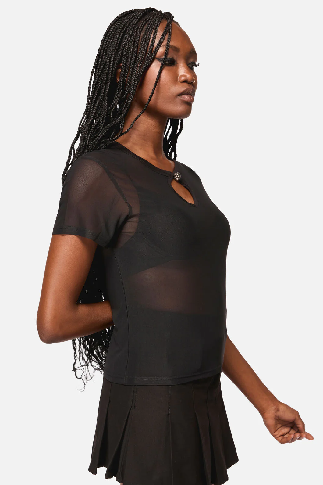 Crosswise Mesh SS Top - Image 2