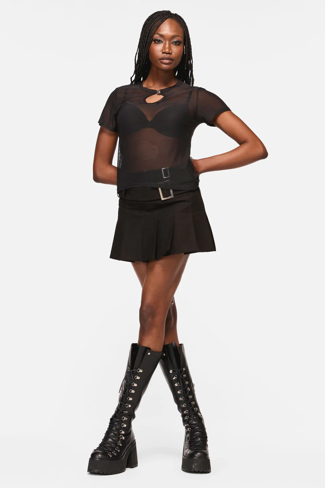 Crosswise Mesh SS Top - Image 4
