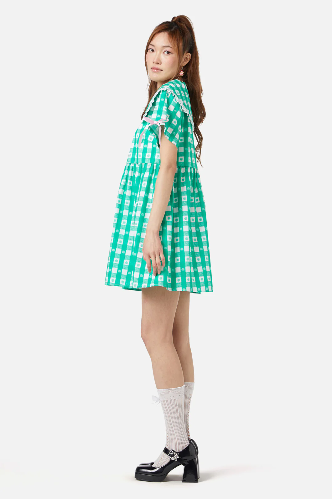 Crush On U Gingham Babydoll Dress - Image 3