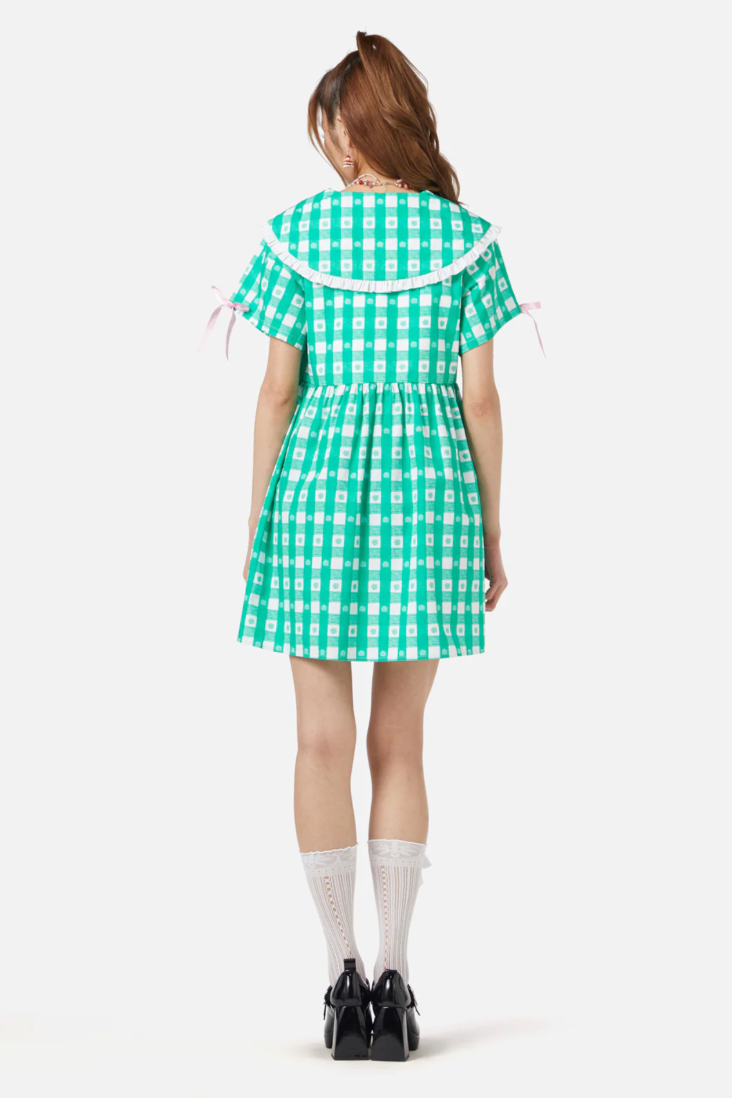 Crush On U Gingham Babydoll Dress - Image 4