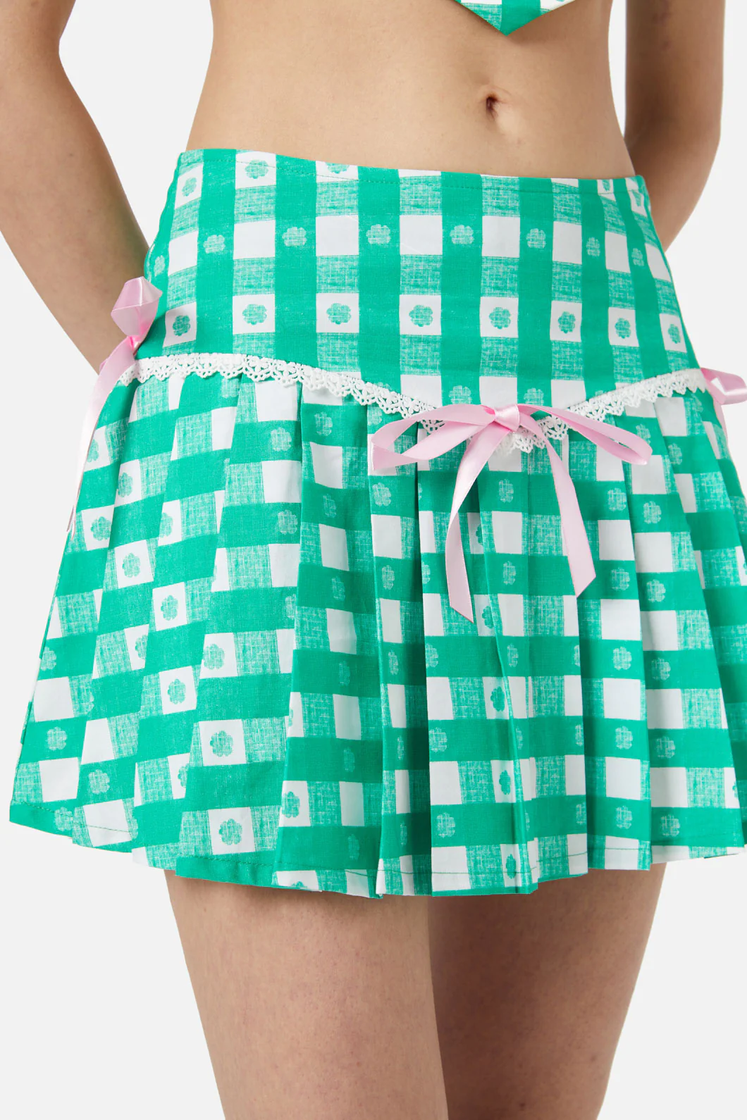 Crush On U Gingham Lacey Skort - Image 4