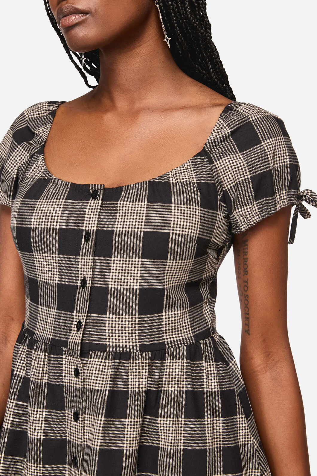 Crypt Check Babydoll Dress - Image 5