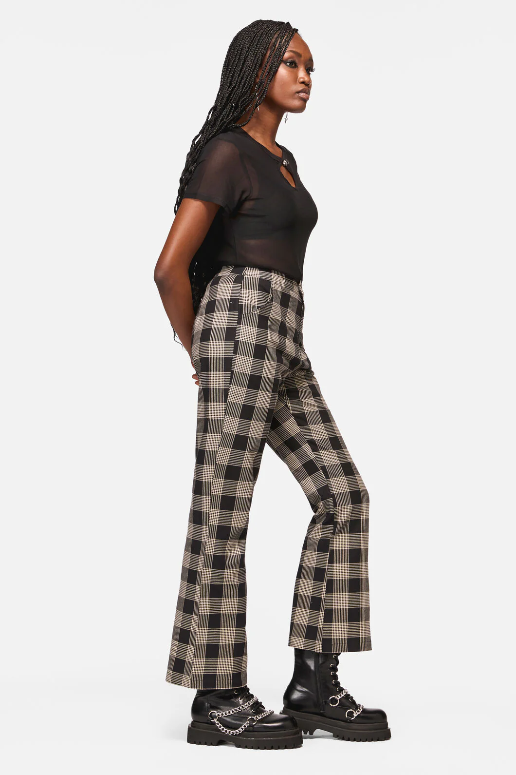 Crypt Check Straight Flare Fit Pant - Image 2