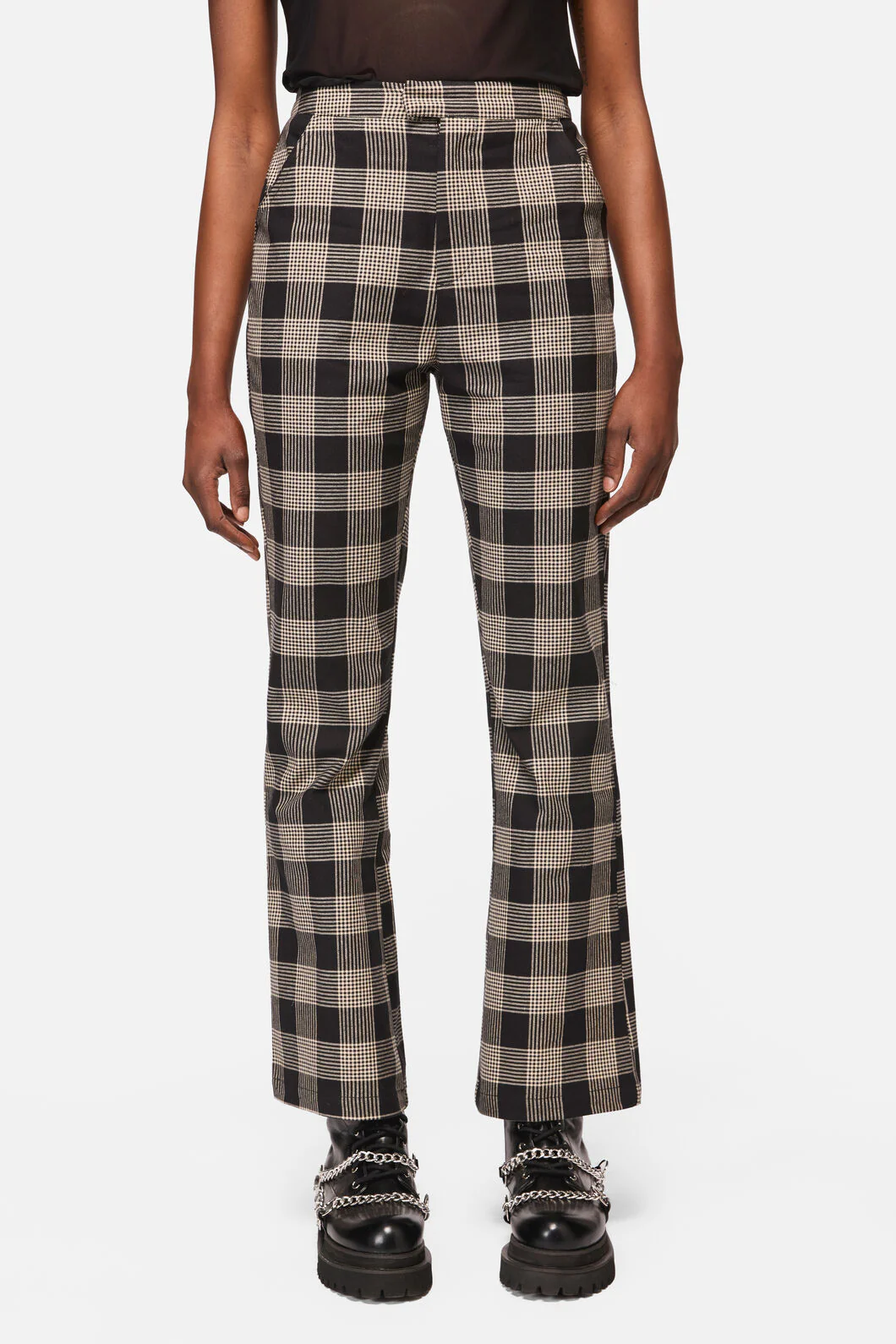 Crypt Check Straight Flare Fit Pant - Image 4