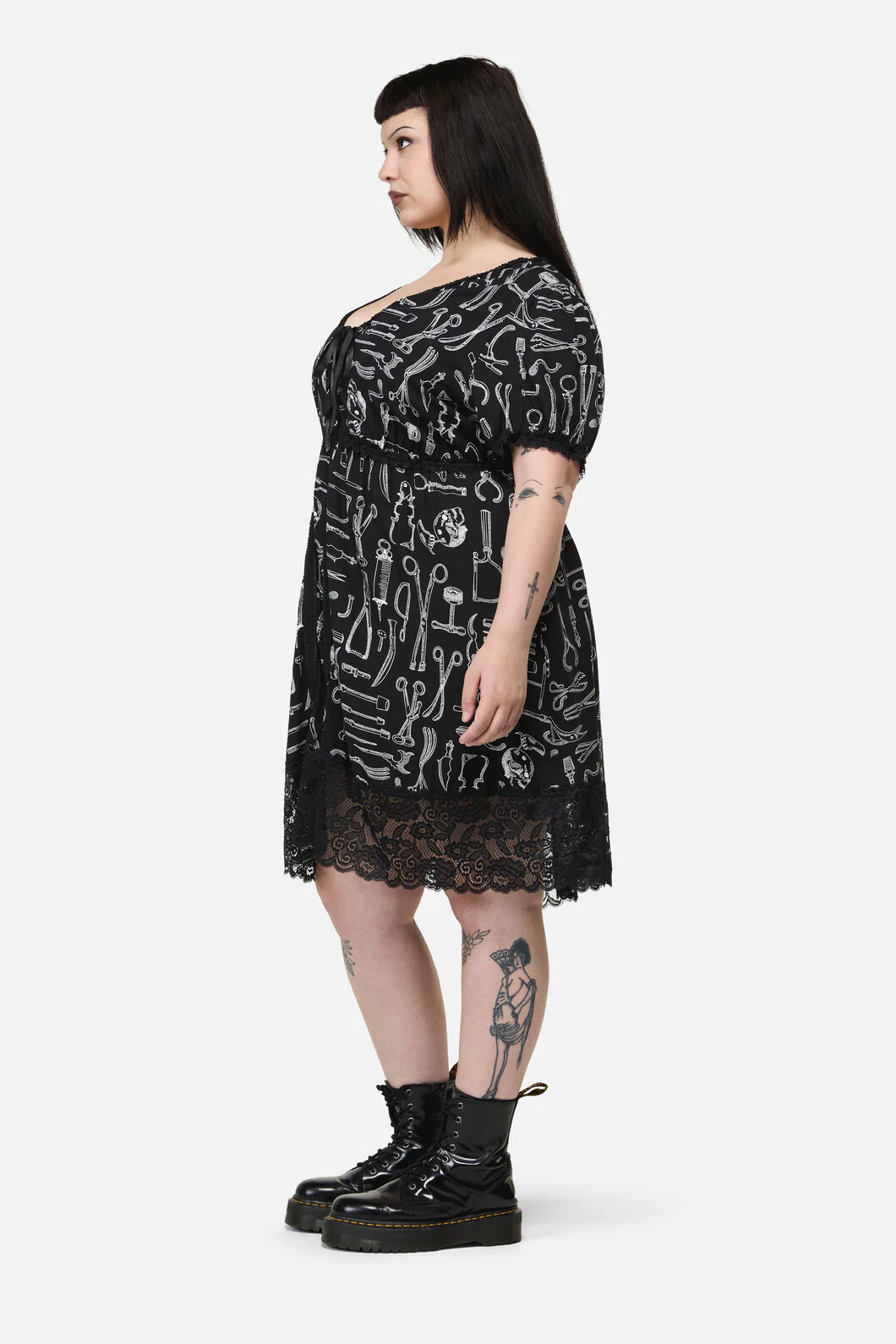 Curve Barbaric Print Goth Dress - Image 3