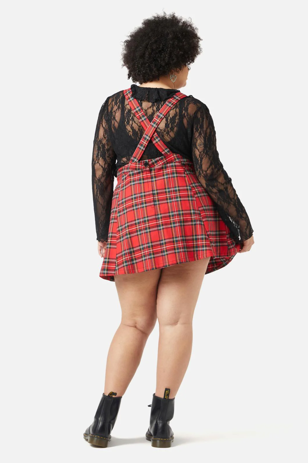 Curve Chosen Tartan Pinafore - Image 3