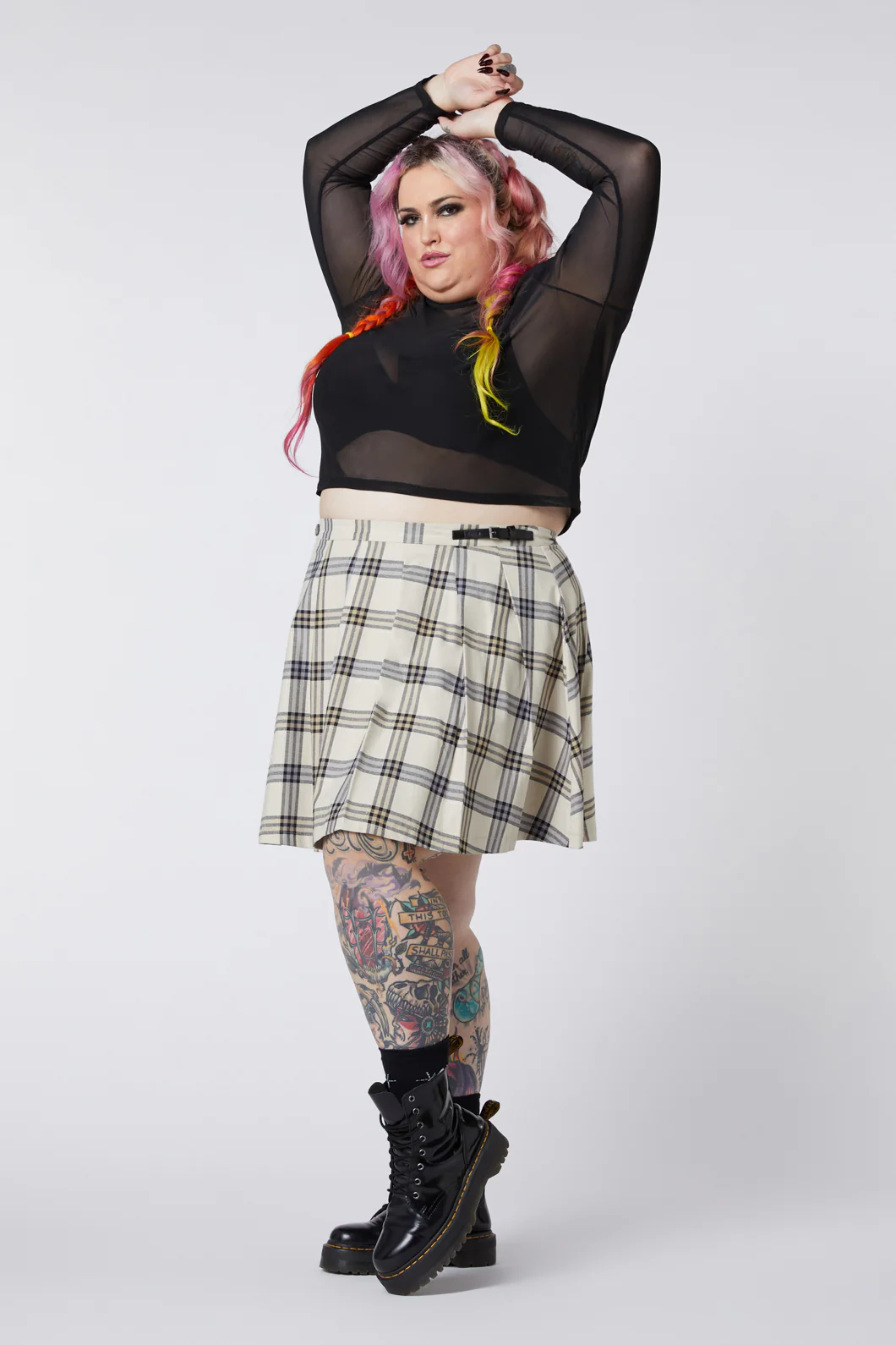 Curve Crescent Trtn Pleat Skrt - Image 3
