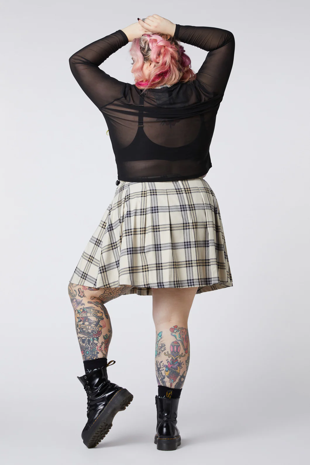 Curve Crescent Trtn Pleat Skrt - Image 4
