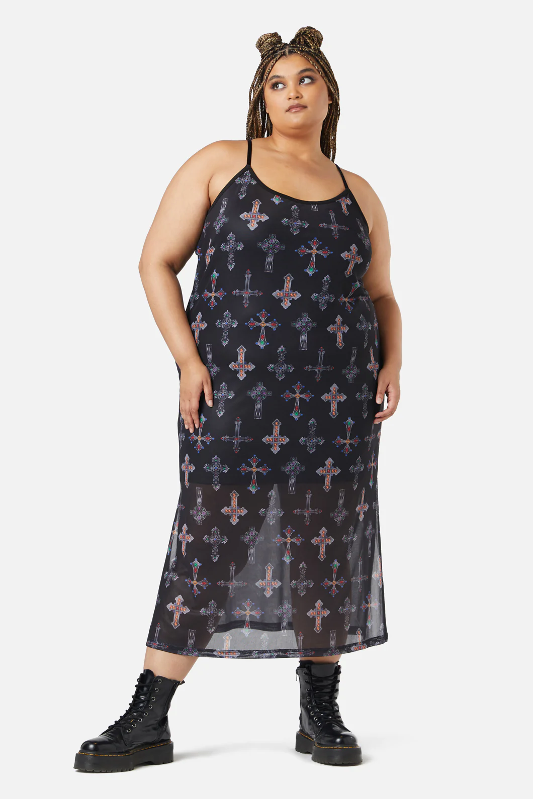 Curve Hope Had Died Mesh Dress - Image 2
