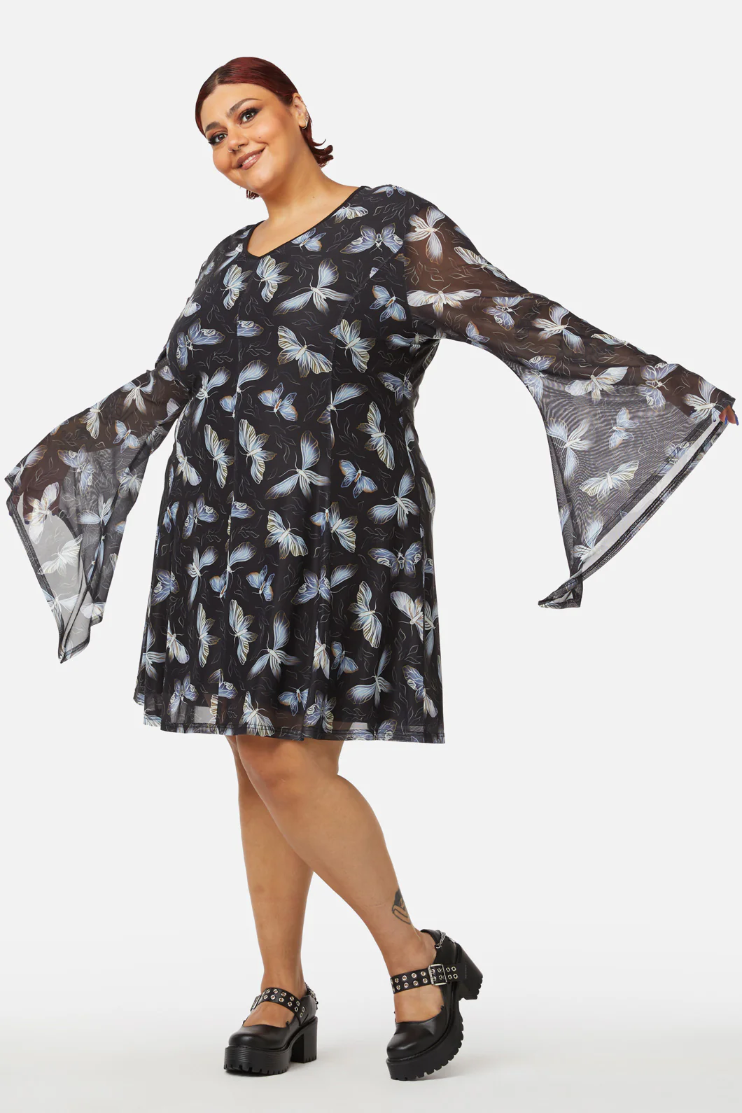 Curve Larvae Mesh Dress - Image 3