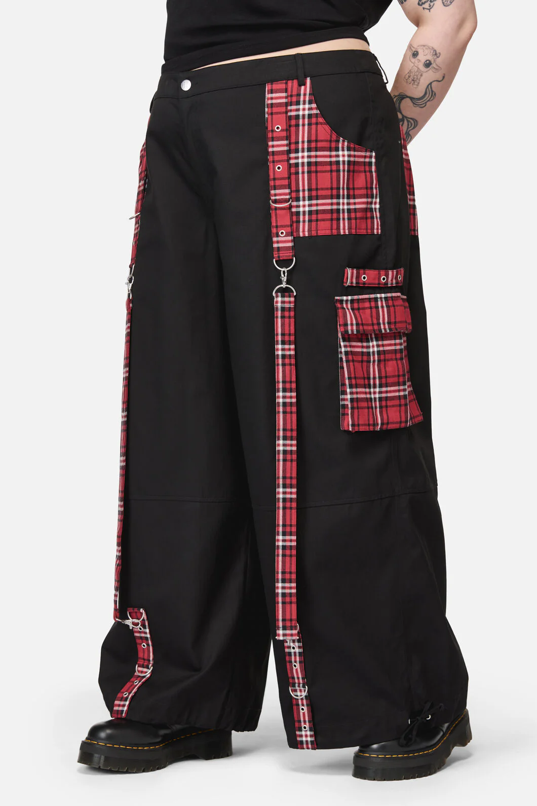 Curve Louve Punk Tartan Cargo - Image 4