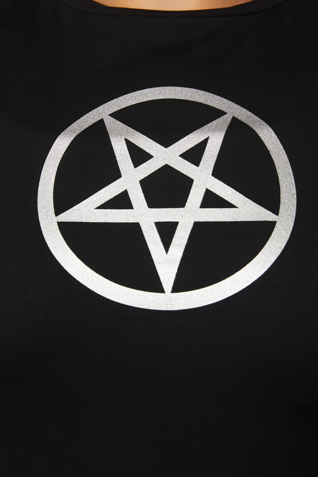 Curve Pentagram Contrast Mesh Top - Image 5