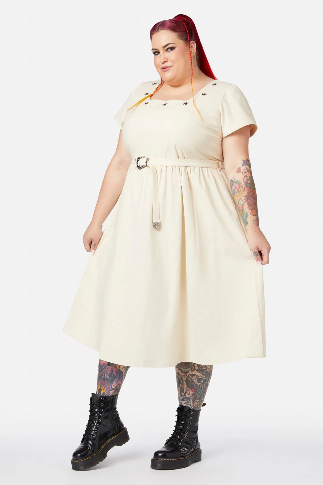Curve Saloon Midi Dress - Image 3