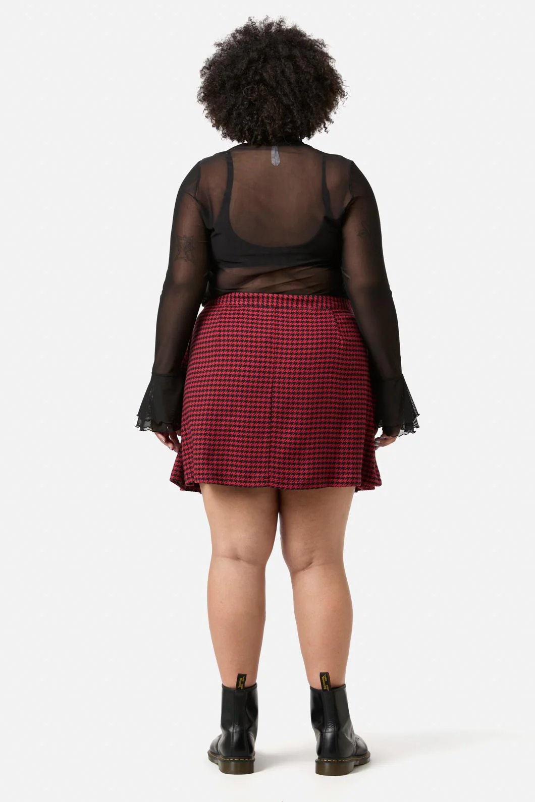 Curve Virtue Houndstooth Skirt - Image 4